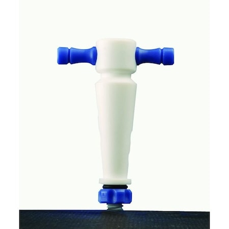 Synthware STOPCOCK Replacment PLUG, 1:5 TEFLON, DBL OBLIQ BORE, 4mm, 14. 4/44 S211444